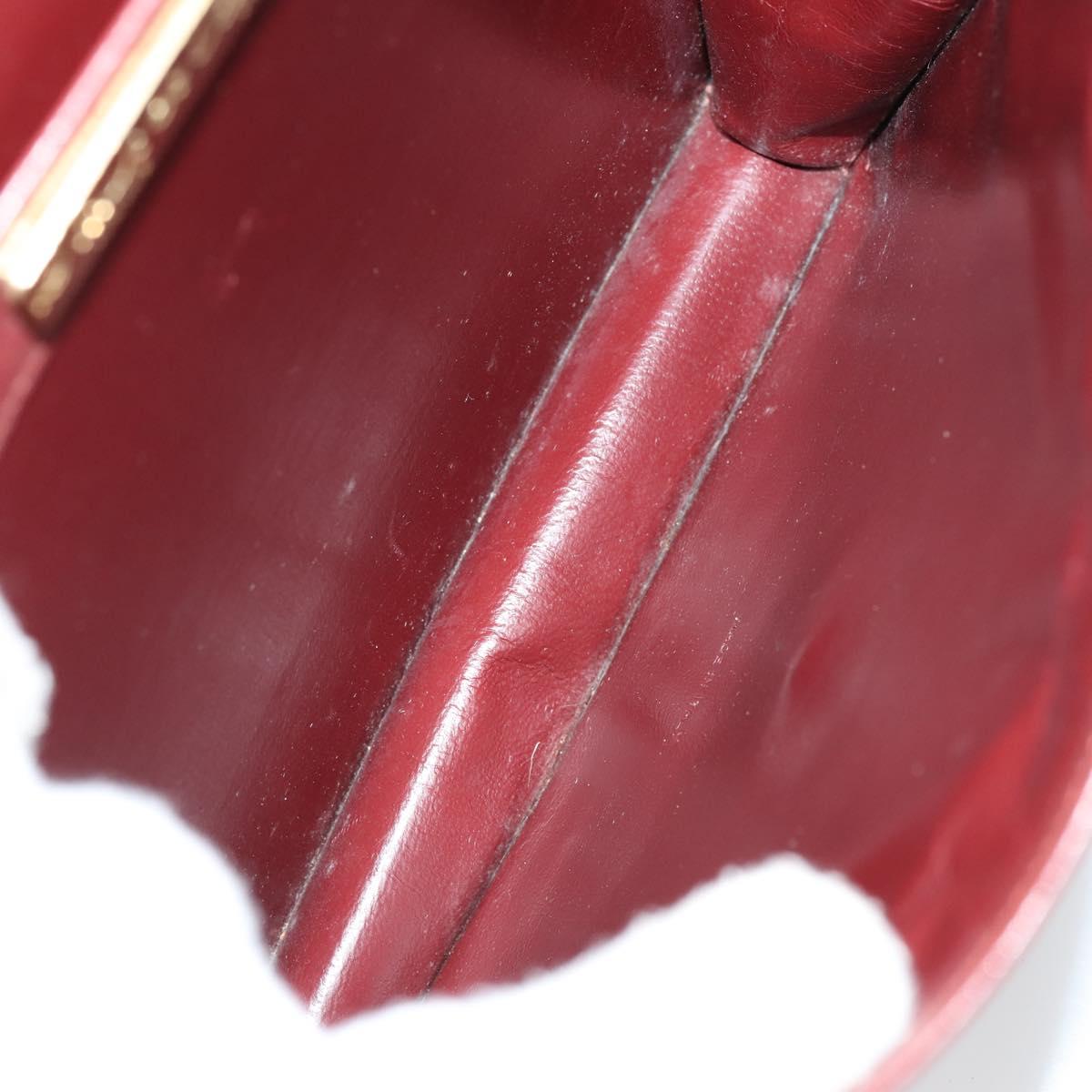 CARTIER Shoulder Bag Leather 3 Set Bordeaux Auth 151931