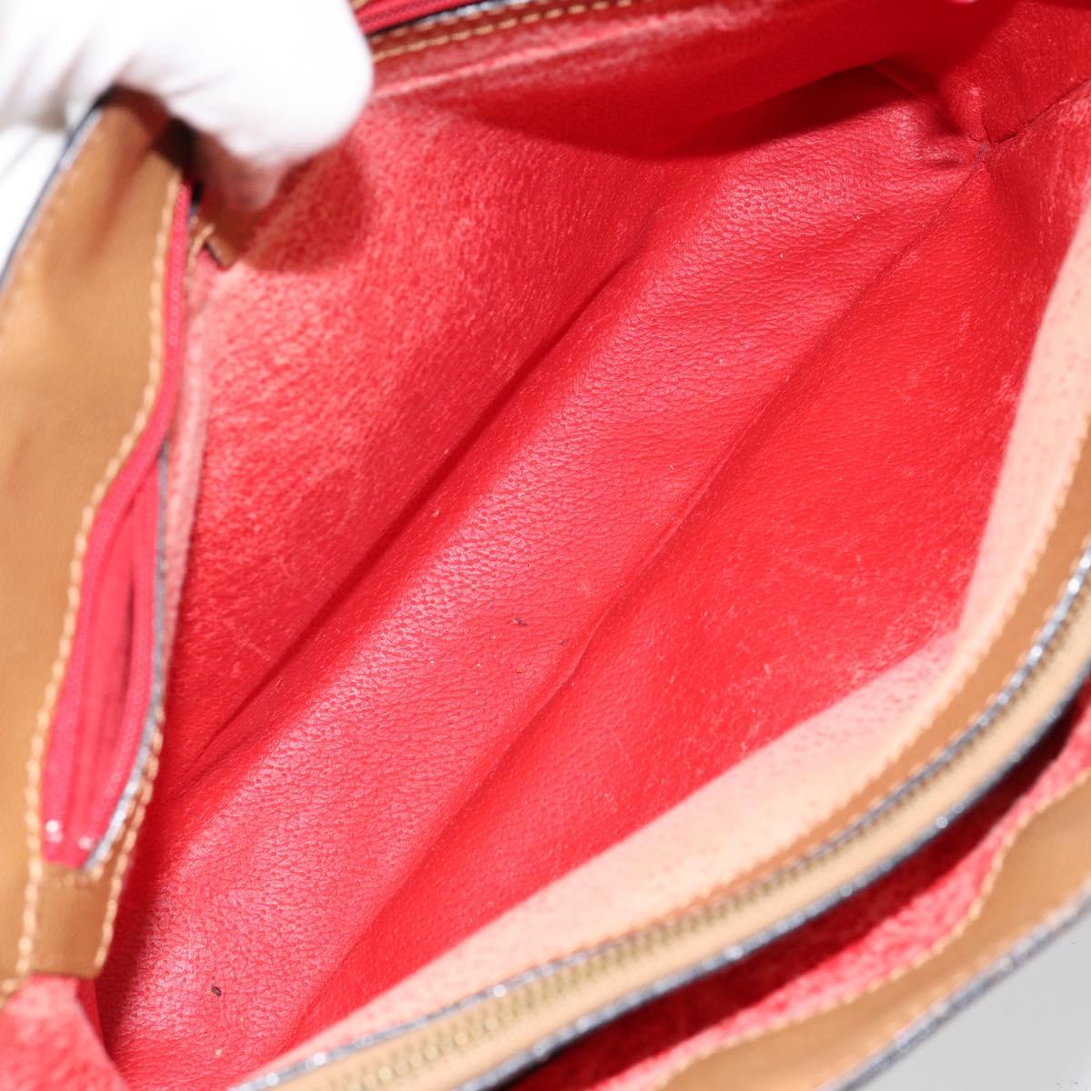 CELINE Hand Bag Leather Brown Auth 151933