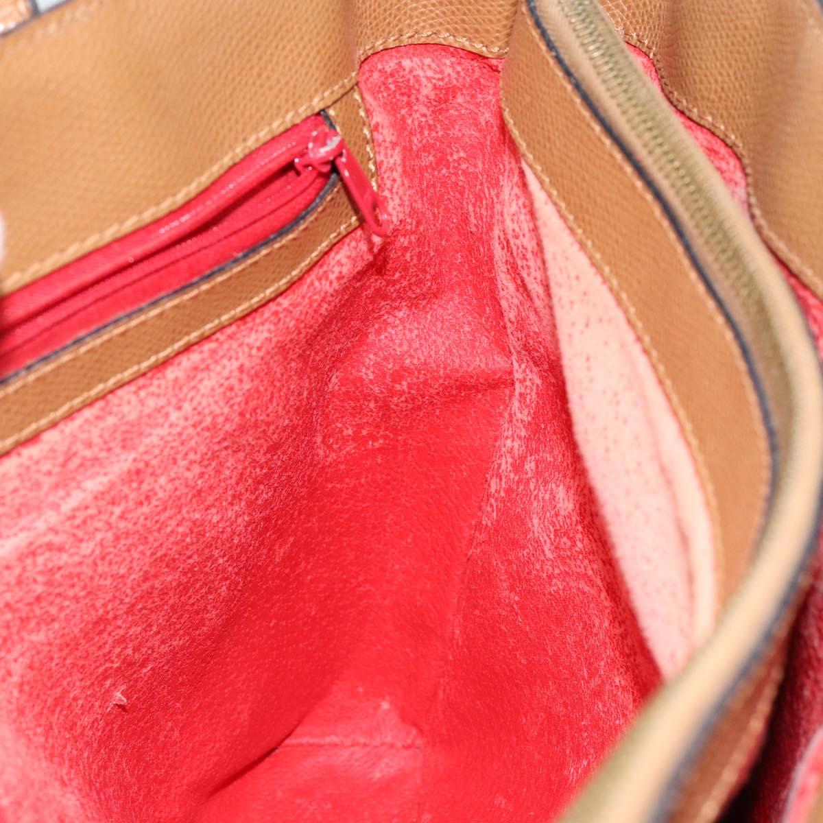 CELINE Hand Bag Leather Brown Auth 151933