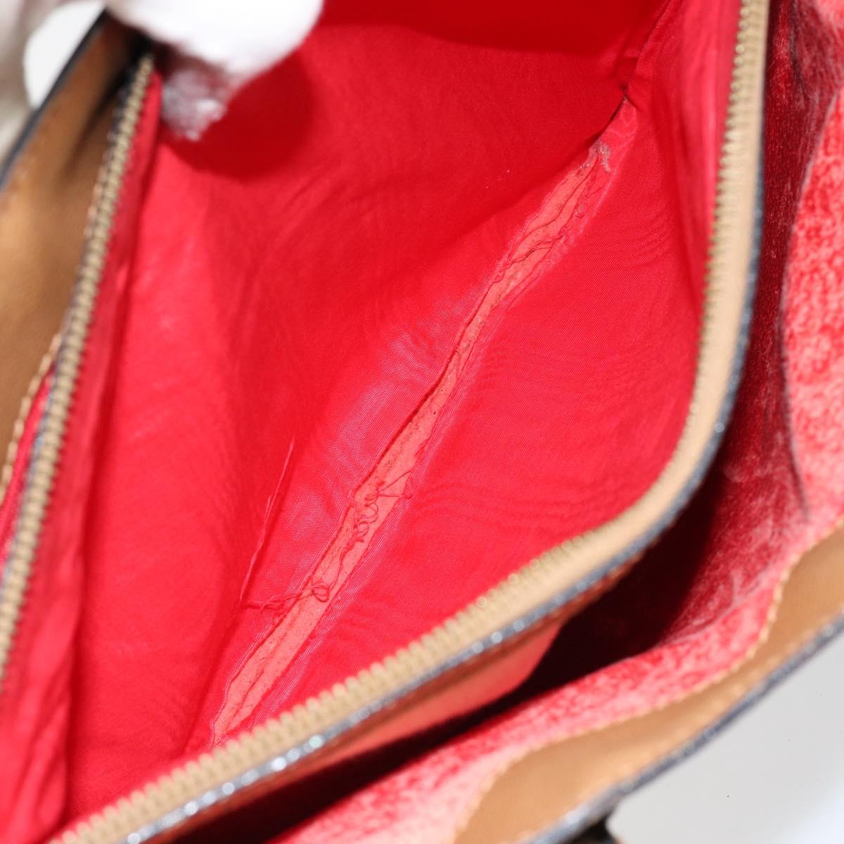 CELINE Hand Bag Leather Brown Auth 151933