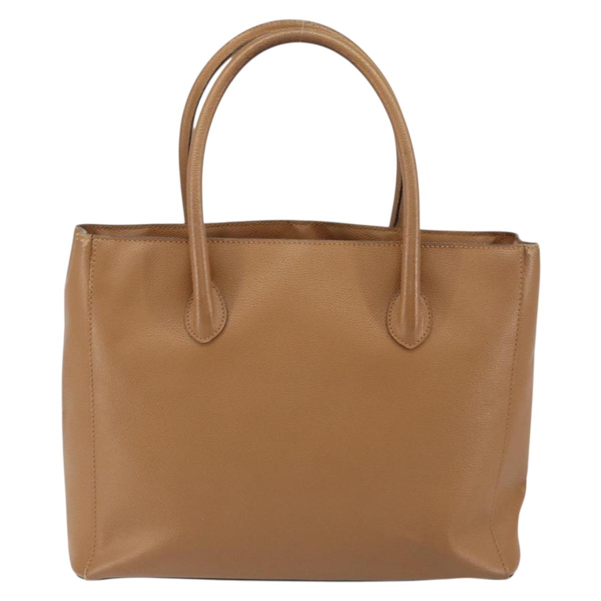 CELINE Hand Bag Leather Brown Auth 151933