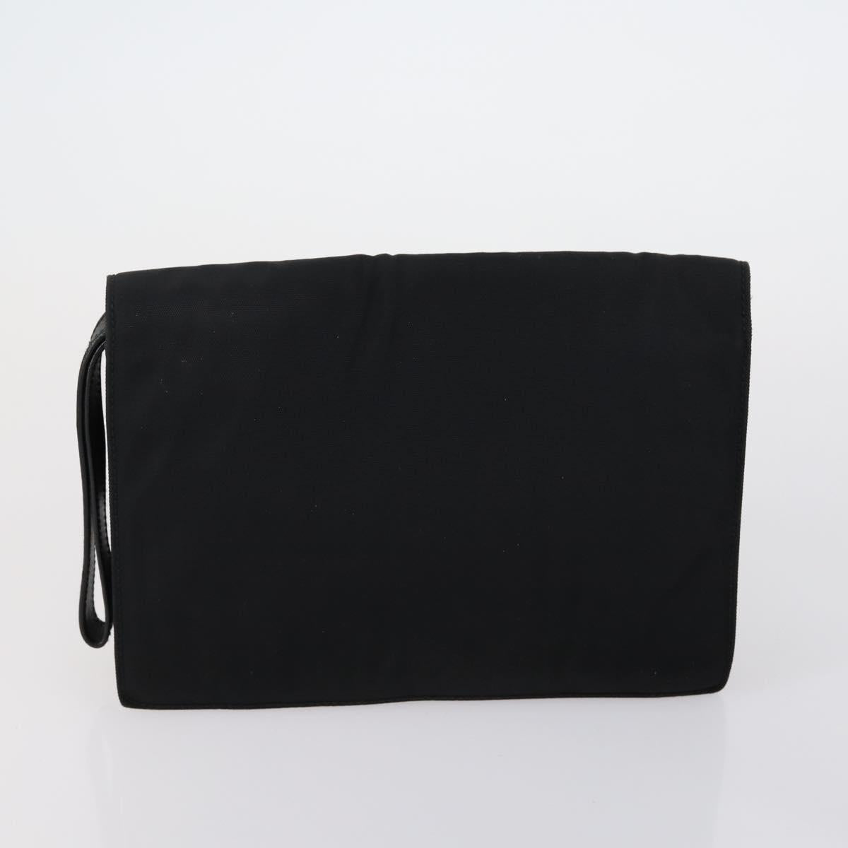 GUCCI GG Supreme Clutch Bag PVC 4 Set Black Beige Auth 151934