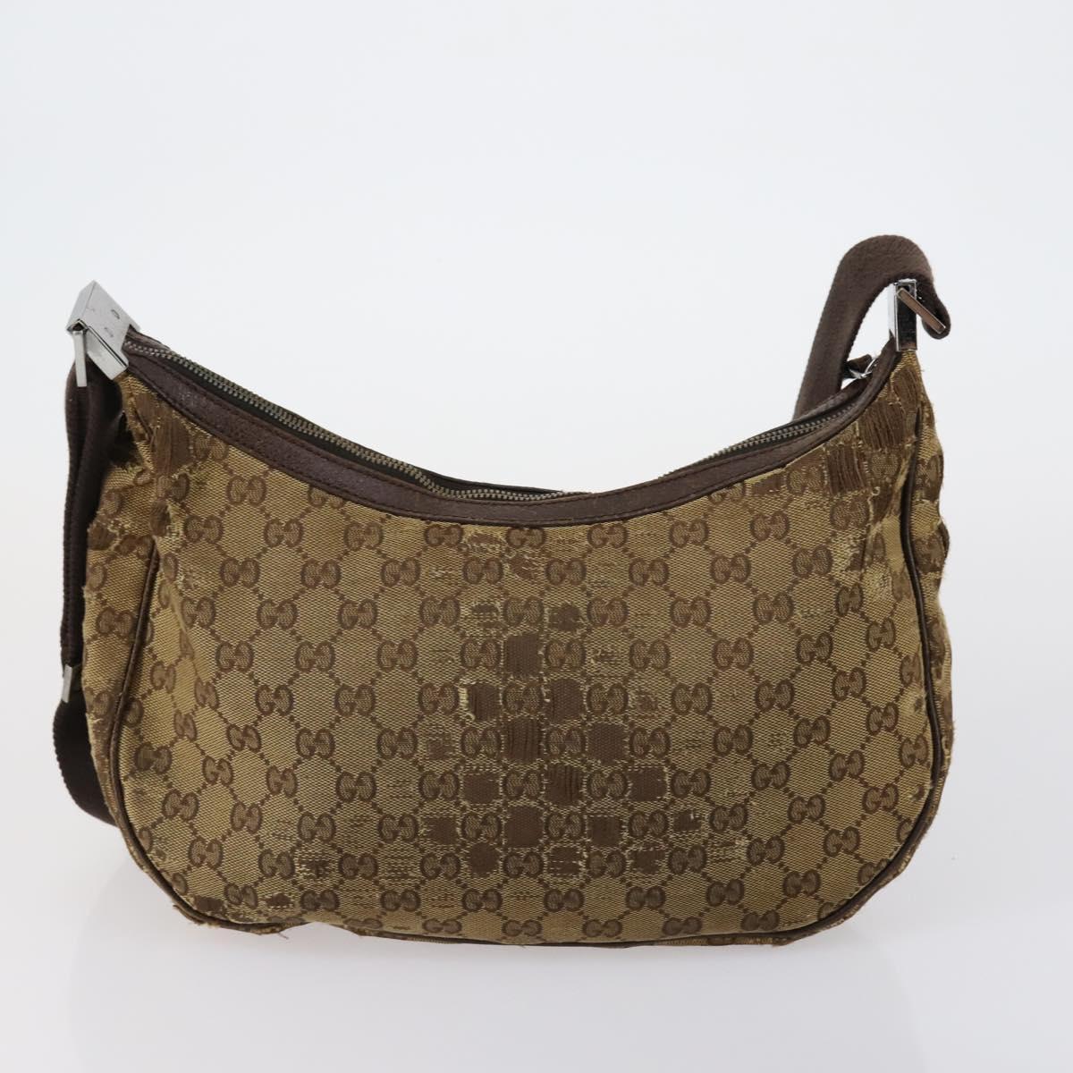 GUCCI GG Canvas Web Sherry Line Shoulder Bag PVC 4 Set Beige Red Auth 151936