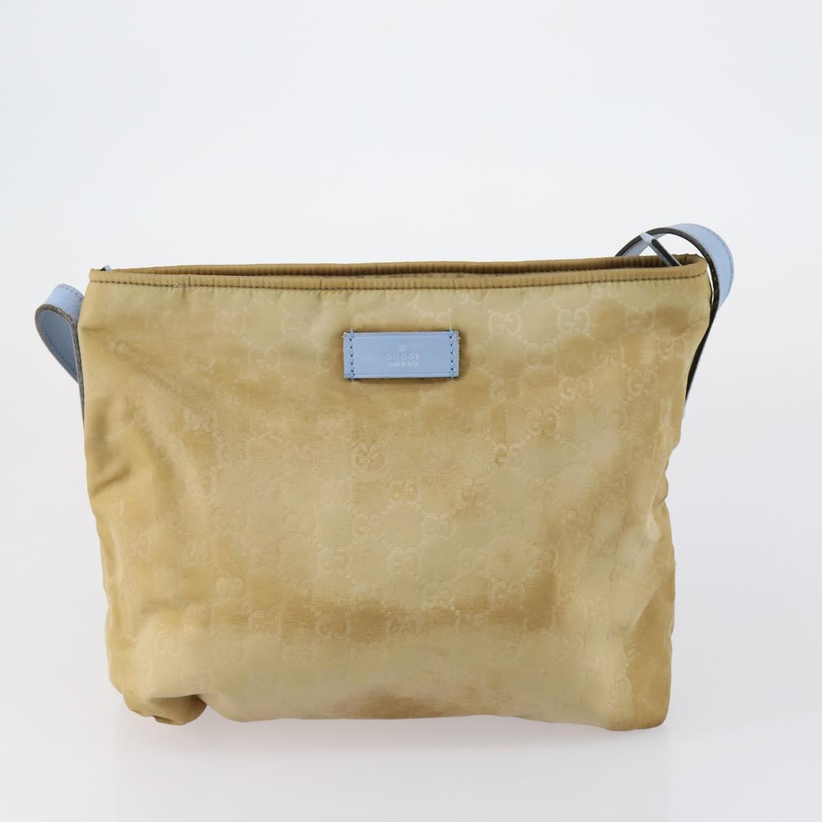 GUCCI GG Canvas Web Sherry Line Shoulder Bag PVC 4 Set Beige Red Auth 151936