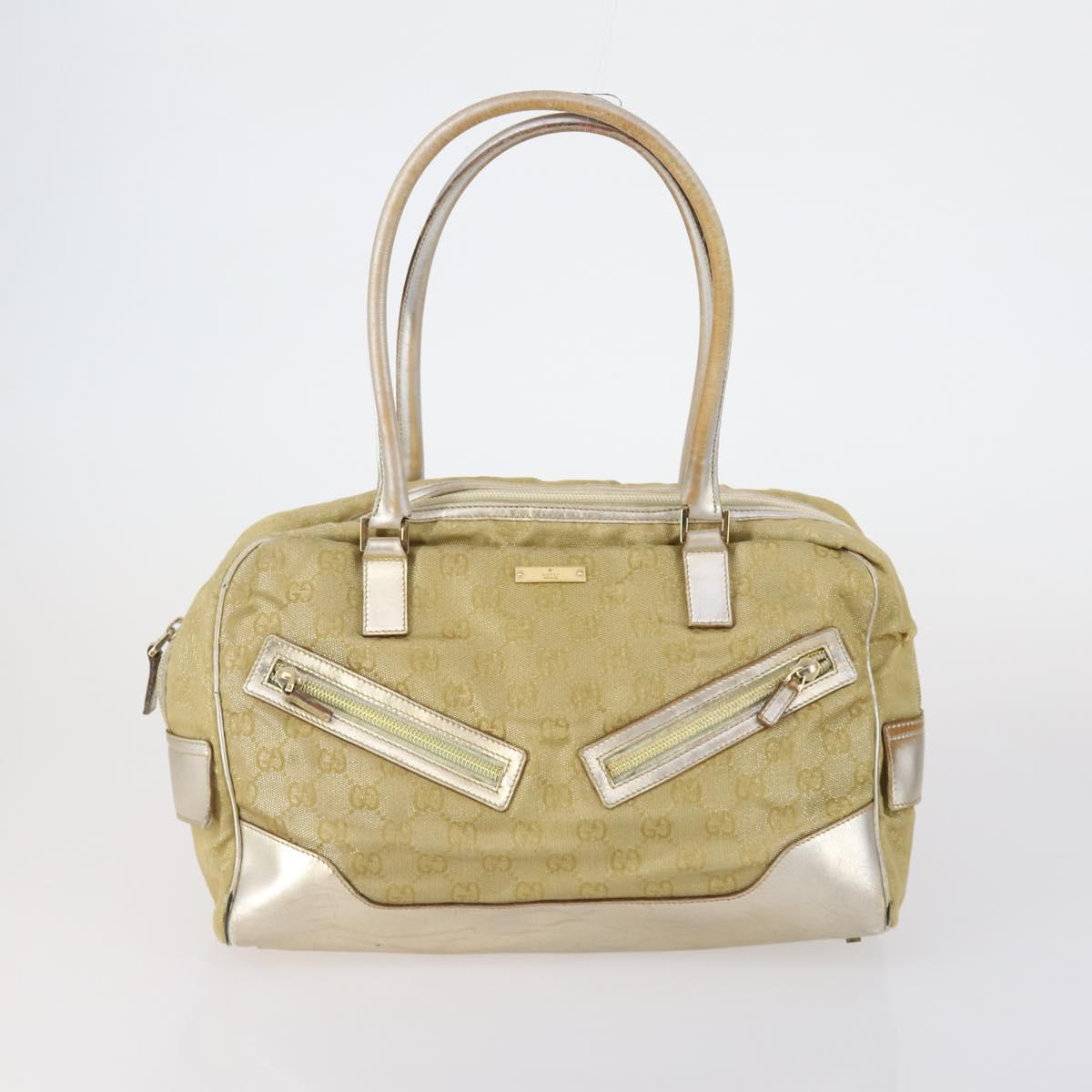 GUCCI GG Canvas Web Sherry Line Shoulder Bag PVC 4 Set Beige Red Auth 151936