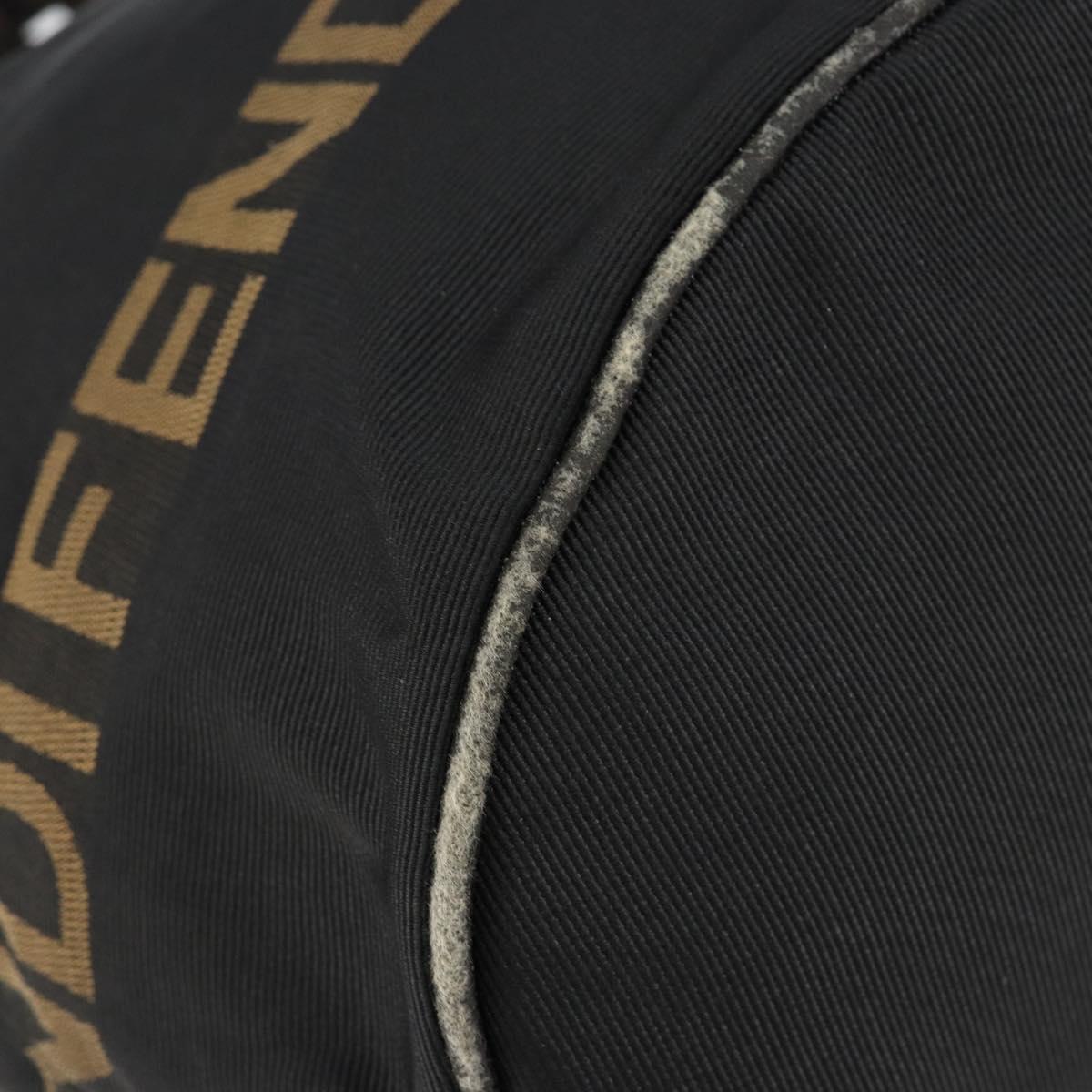 FENDI Hand Bag Nylon Black Auth 151940