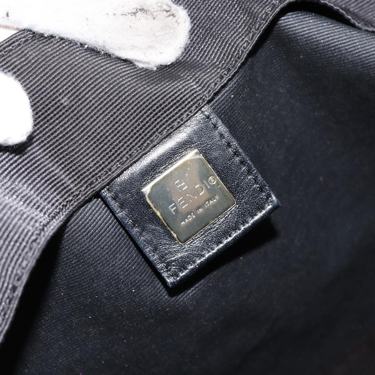 FENDI Hand Bag Nylon Black Auth 151940