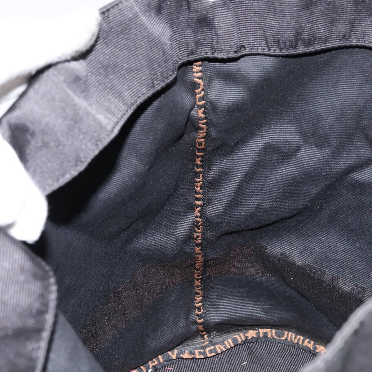 FENDI Hand Bag Nylon Black Auth 151940