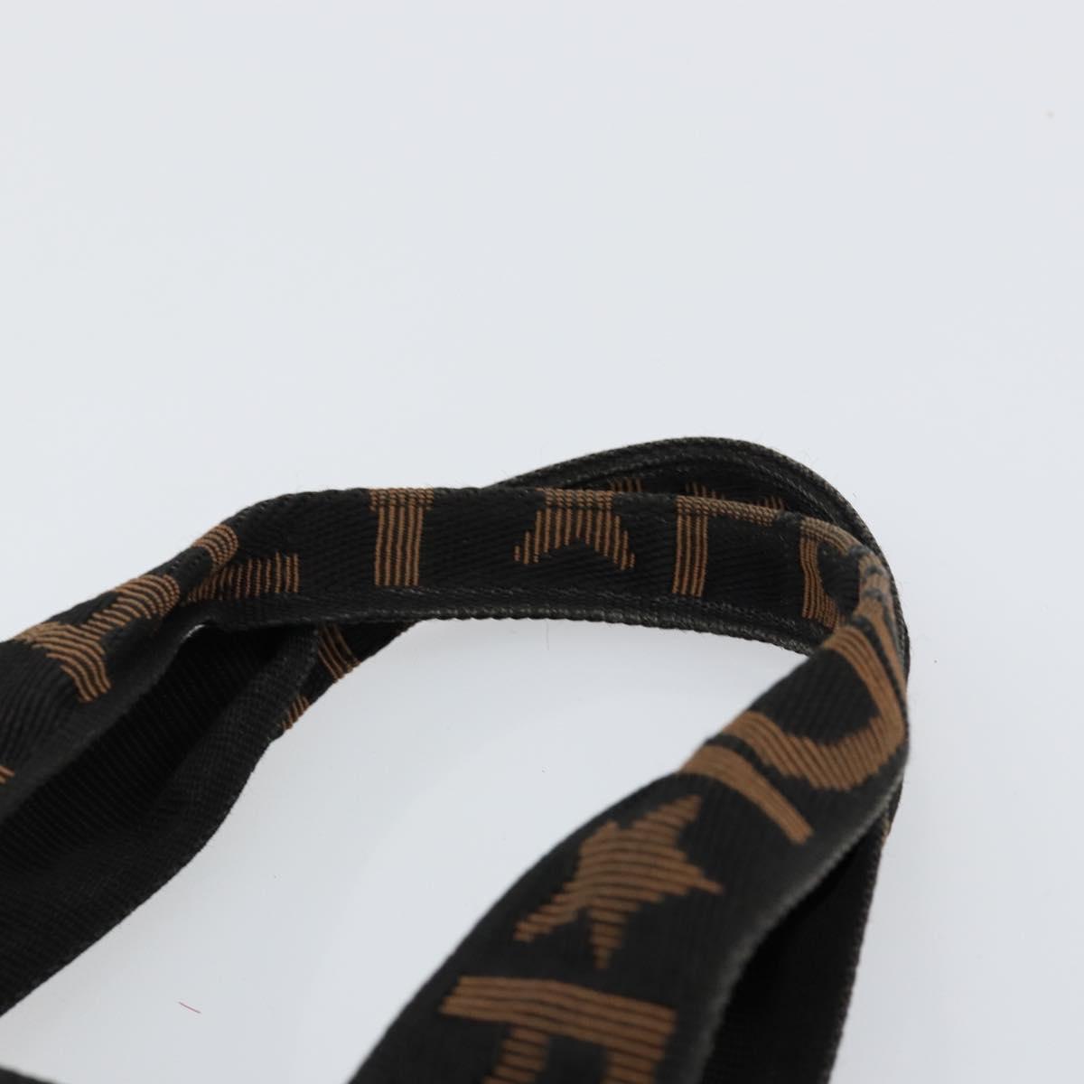 FENDI Hand Bag Nylon Black Auth 151940