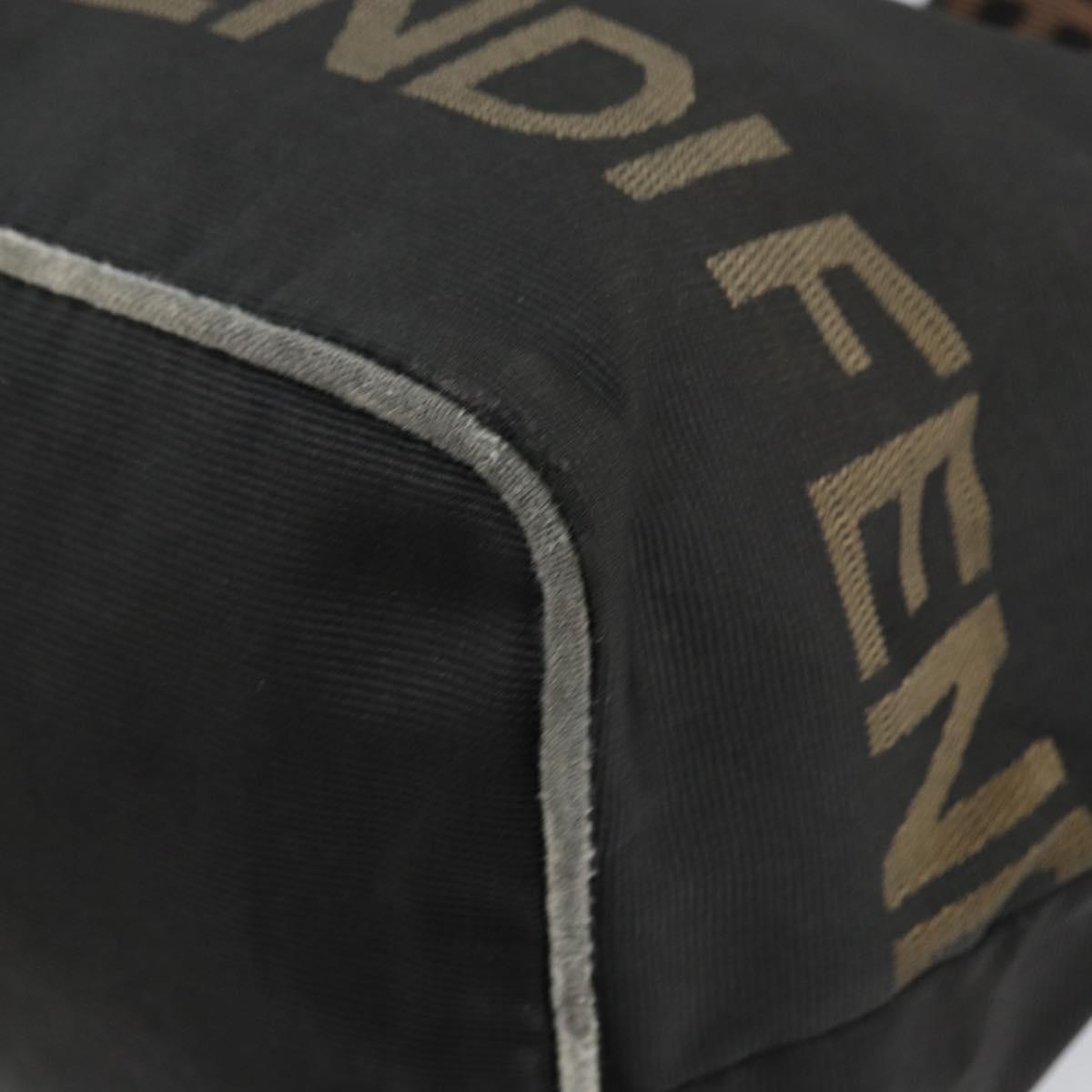 FENDI Hand Bag Nylon Black Auth 151941