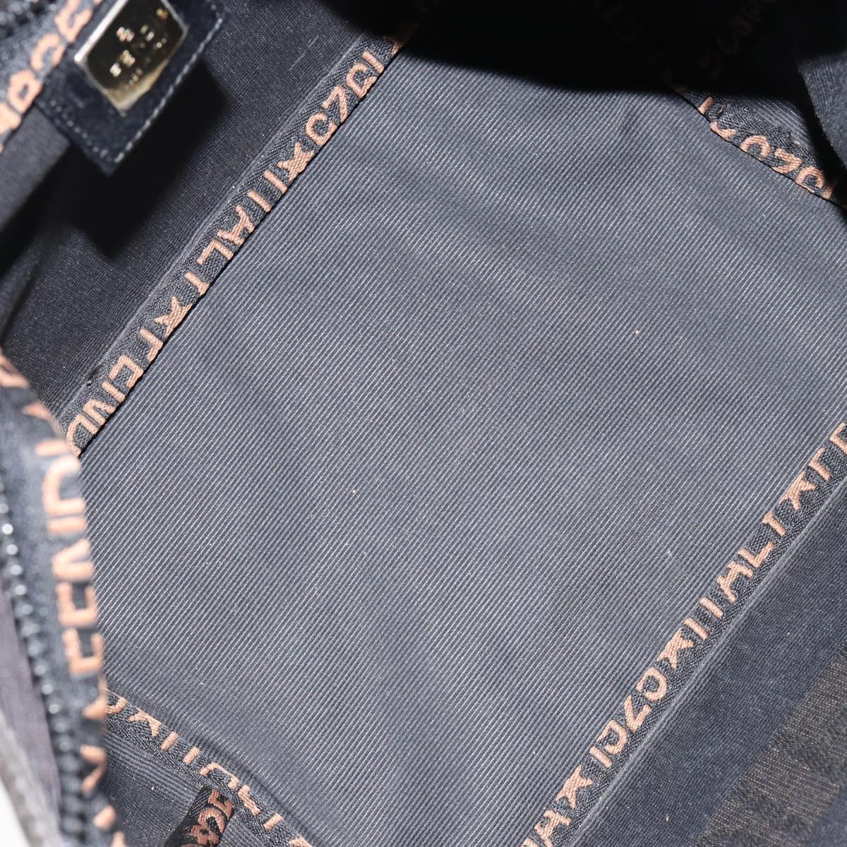 FENDI Hand Bag Nylon Black Auth 151941