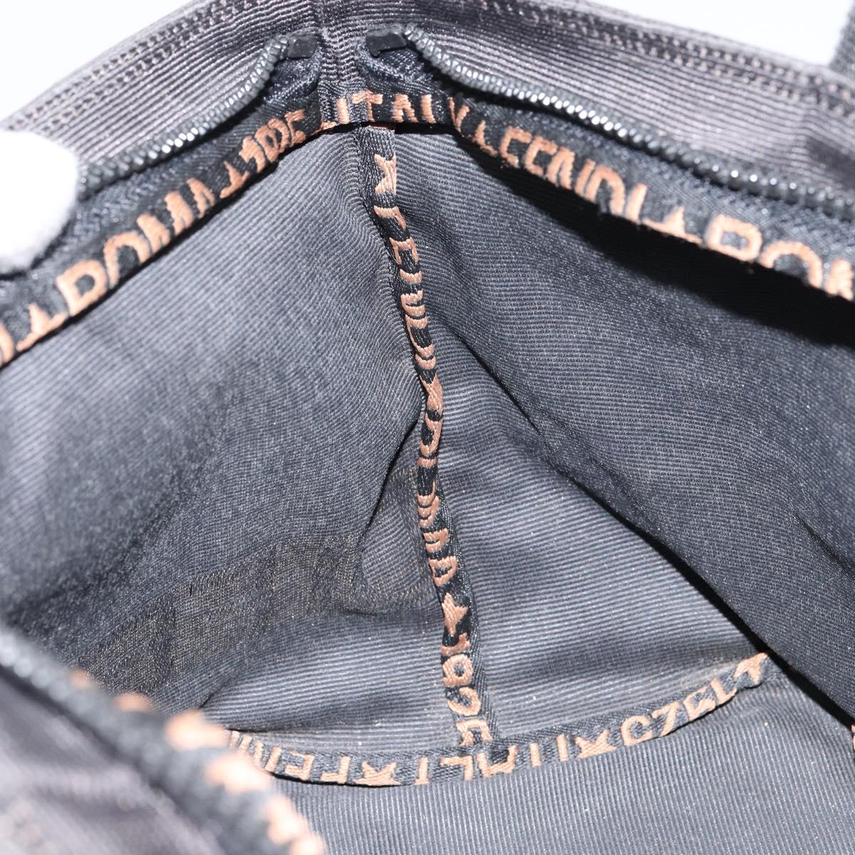 FENDI Hand Bag Nylon Black Auth 151941