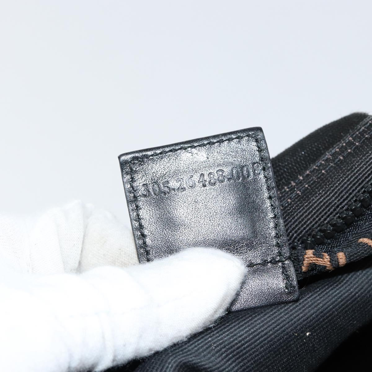 FENDI Hand Bag Nylon Black Auth 151941