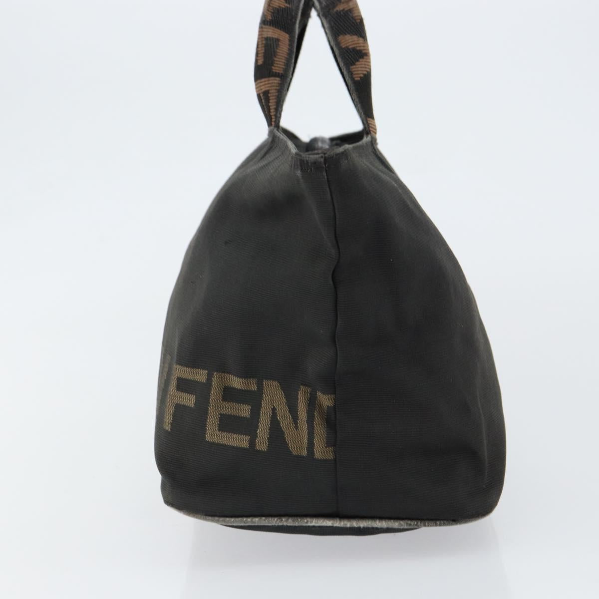 FENDI Hand Bag Nylon Black Auth 151941