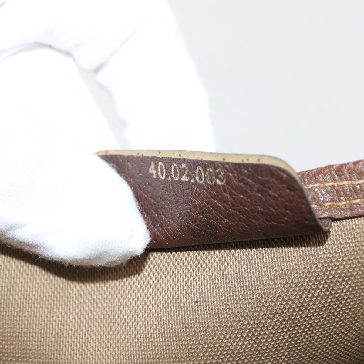 GUCCI GG Supreme Web Sherry Line Tote Bag PVC Beige 40 02 003 Auth 151945