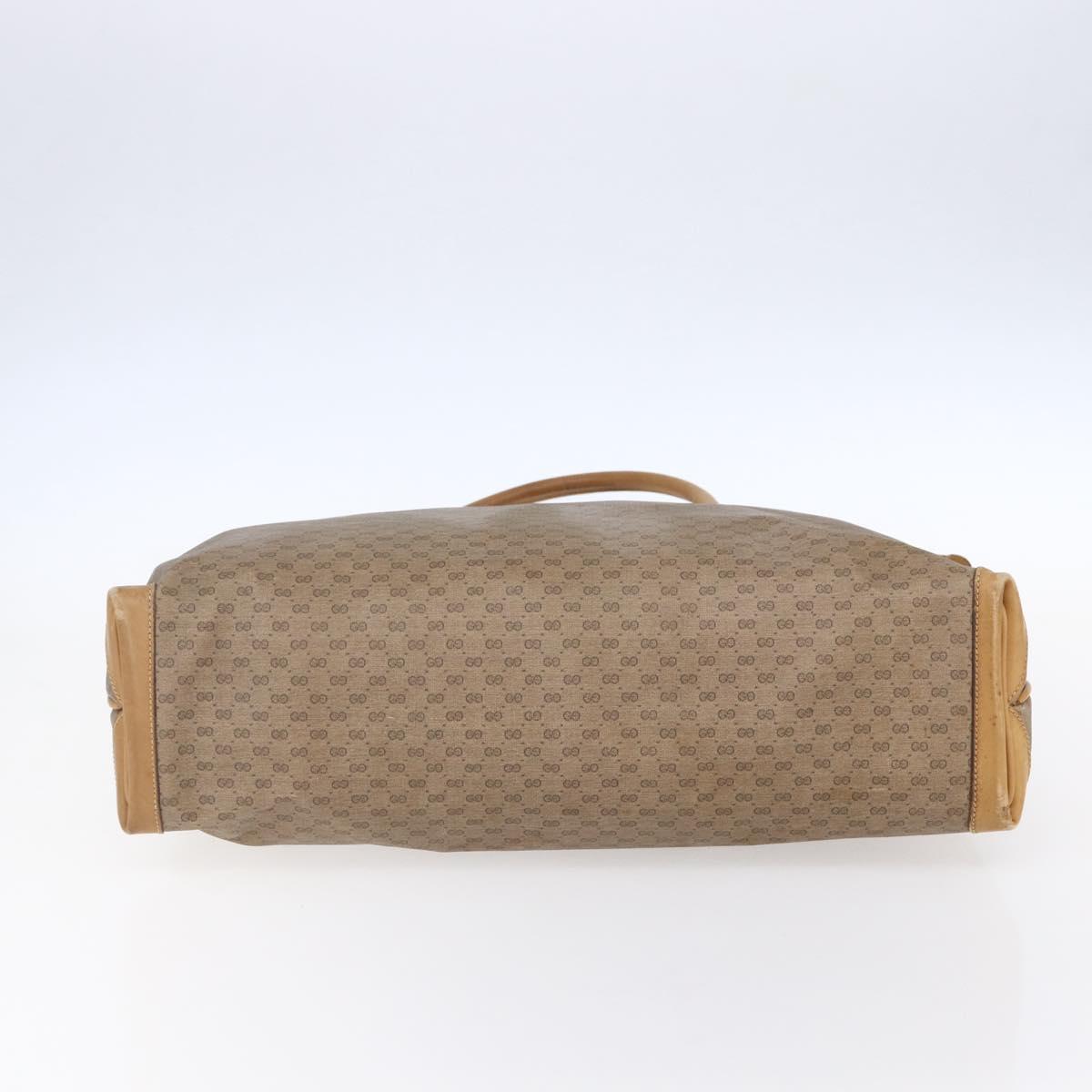 GUCCI Micro GG Supreme Tote Bag PVC Beige Gold 02 39 4868 Auth 151946