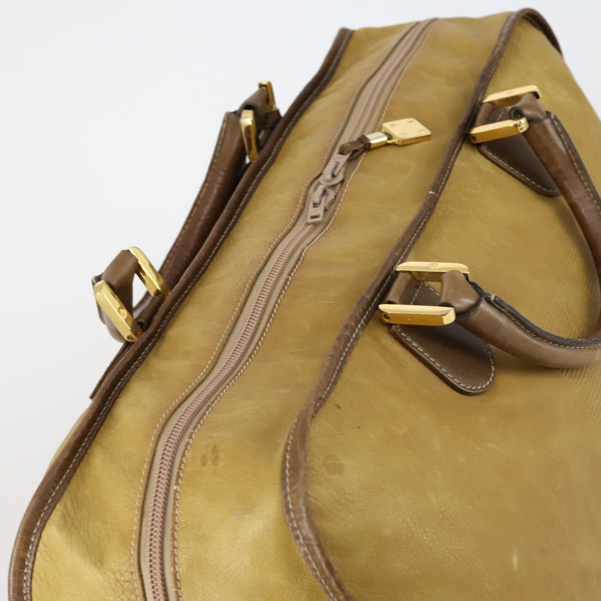 LOEWE Anagram Amazonas Hand Bag Leather Beige Gold Auth 151947