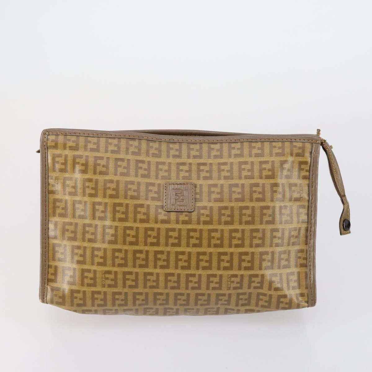 Christian Dior Fendi Honeycomb Zucchino Clutch Bag 2 Set Black Beige Auth 151954