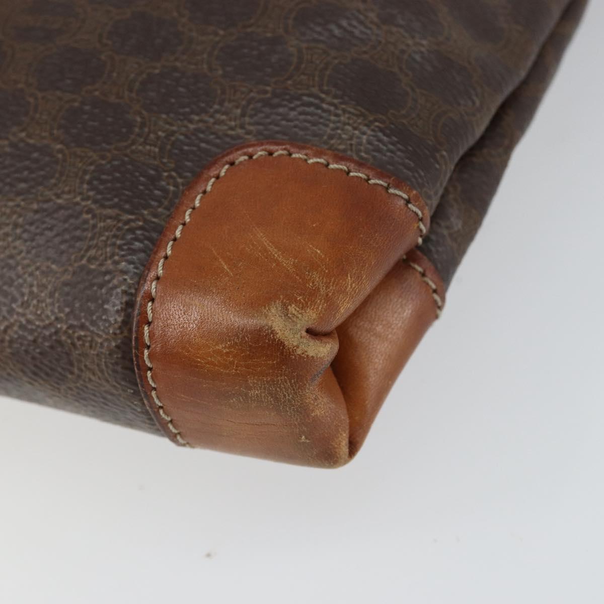 CELINE Macadam Canvas Tote Bag PVC Brown Auth 151961