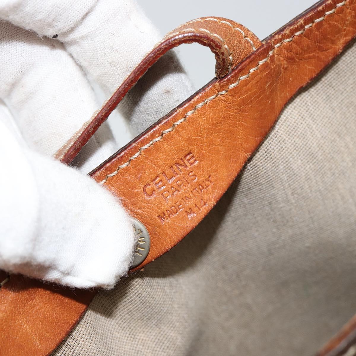 CELINE Macadam Canvas Tote Bag PVC Brown Auth 151961