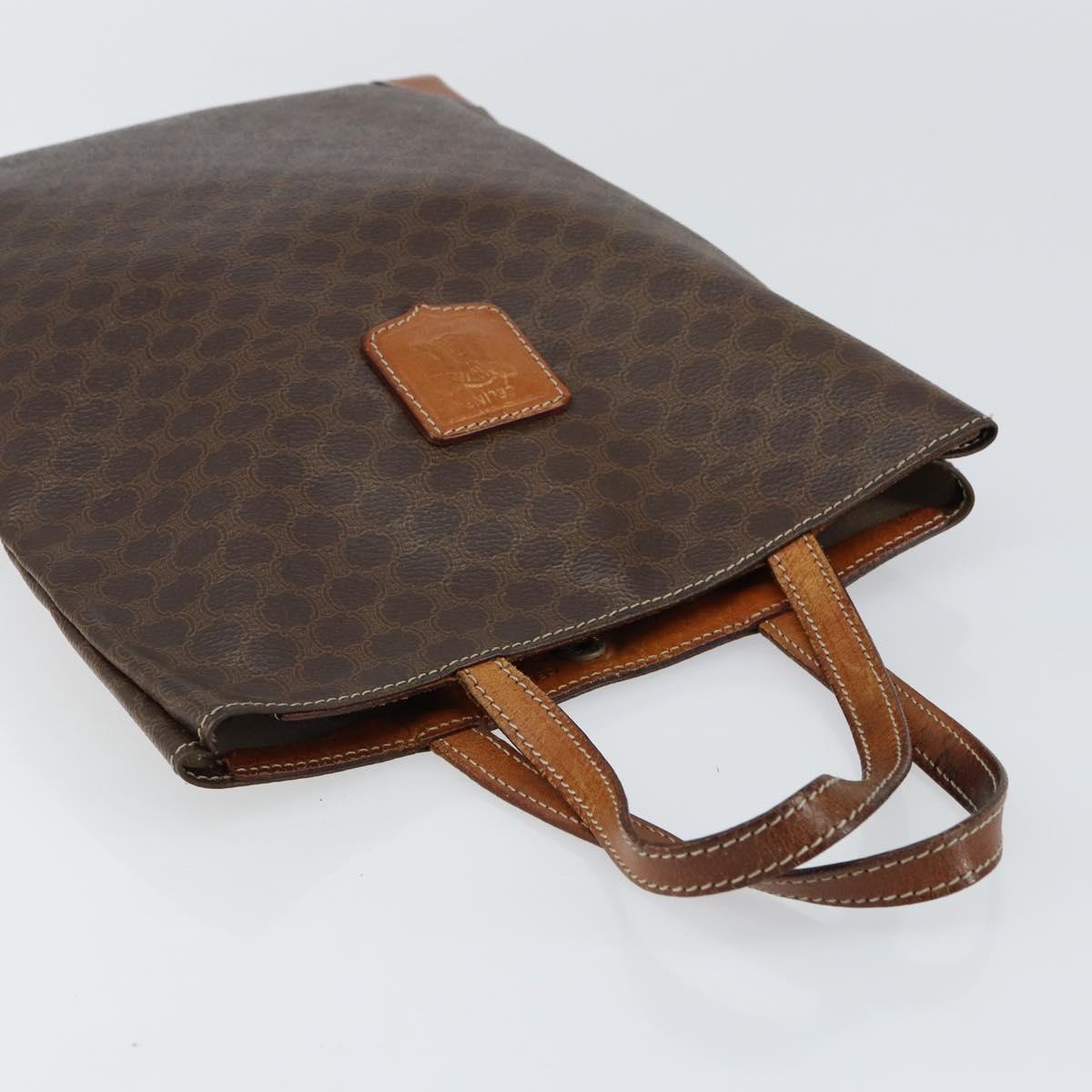 CELINE Macadam Canvas Tote Bag PVC Brown Auth 151961