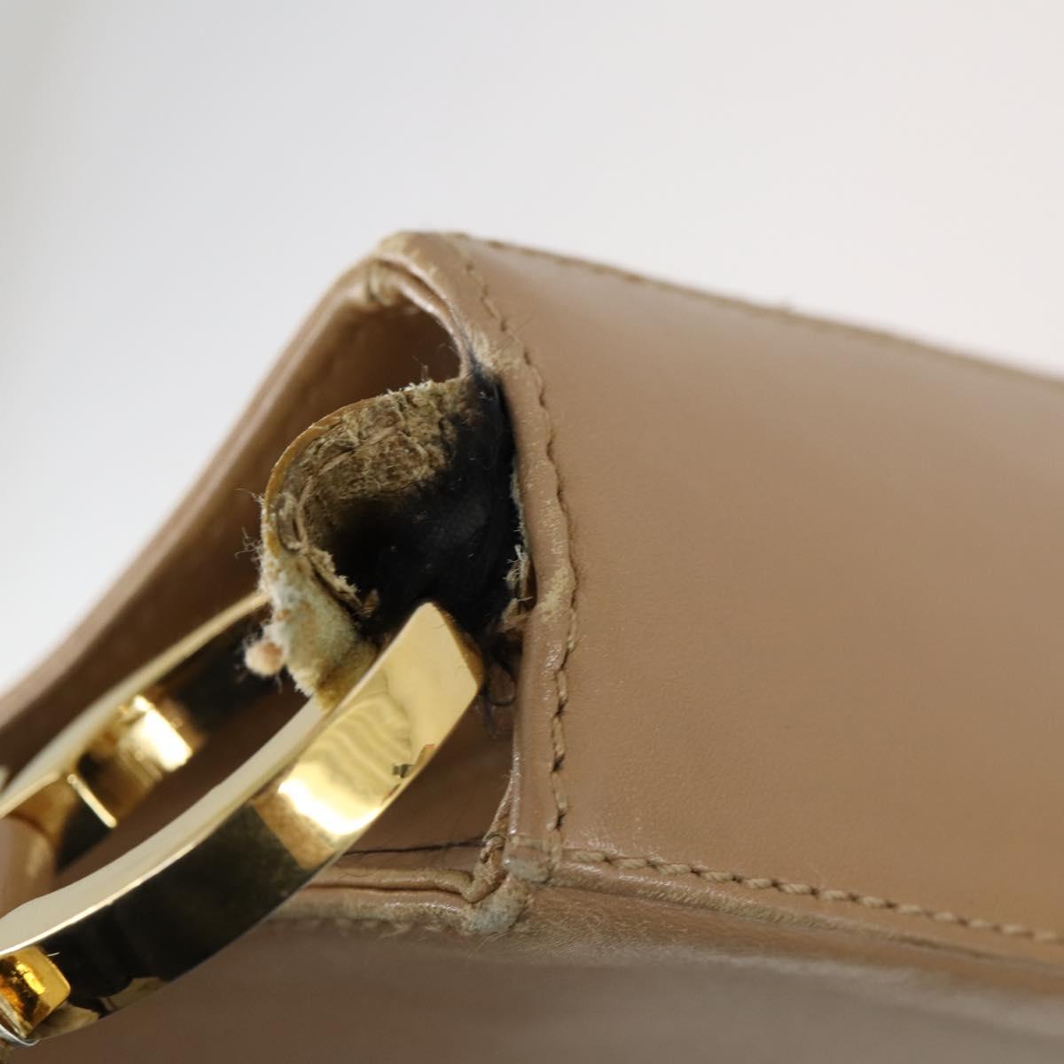 Salvatore Ferragamo Shoulder Bag Leather 2 Set Beige Auth 151962