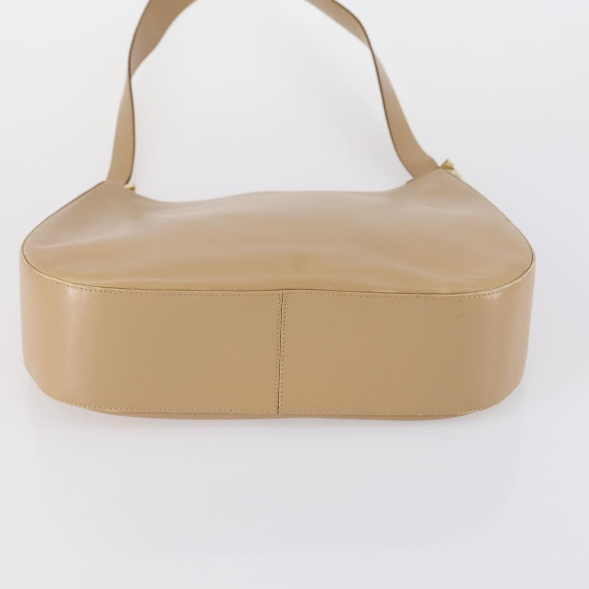Salvatore Ferragamo Shoulder Bag Leather 2 Set Beige Auth 151962