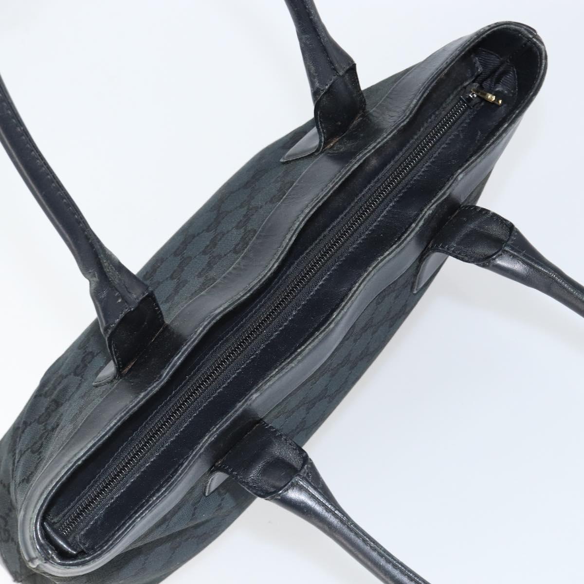 GUCCI GG Canvas Tote Bag Black 33890 Auth 151963