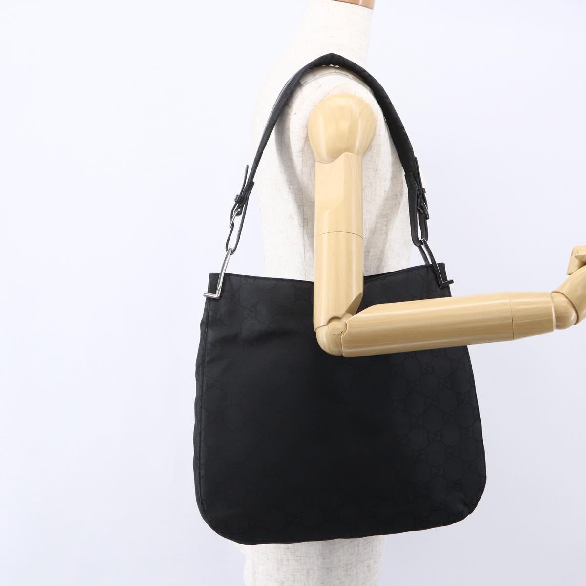 GUCCI GG Canvas Shoulder Bag Outlet Black 001 3166 1705 Auth 151965