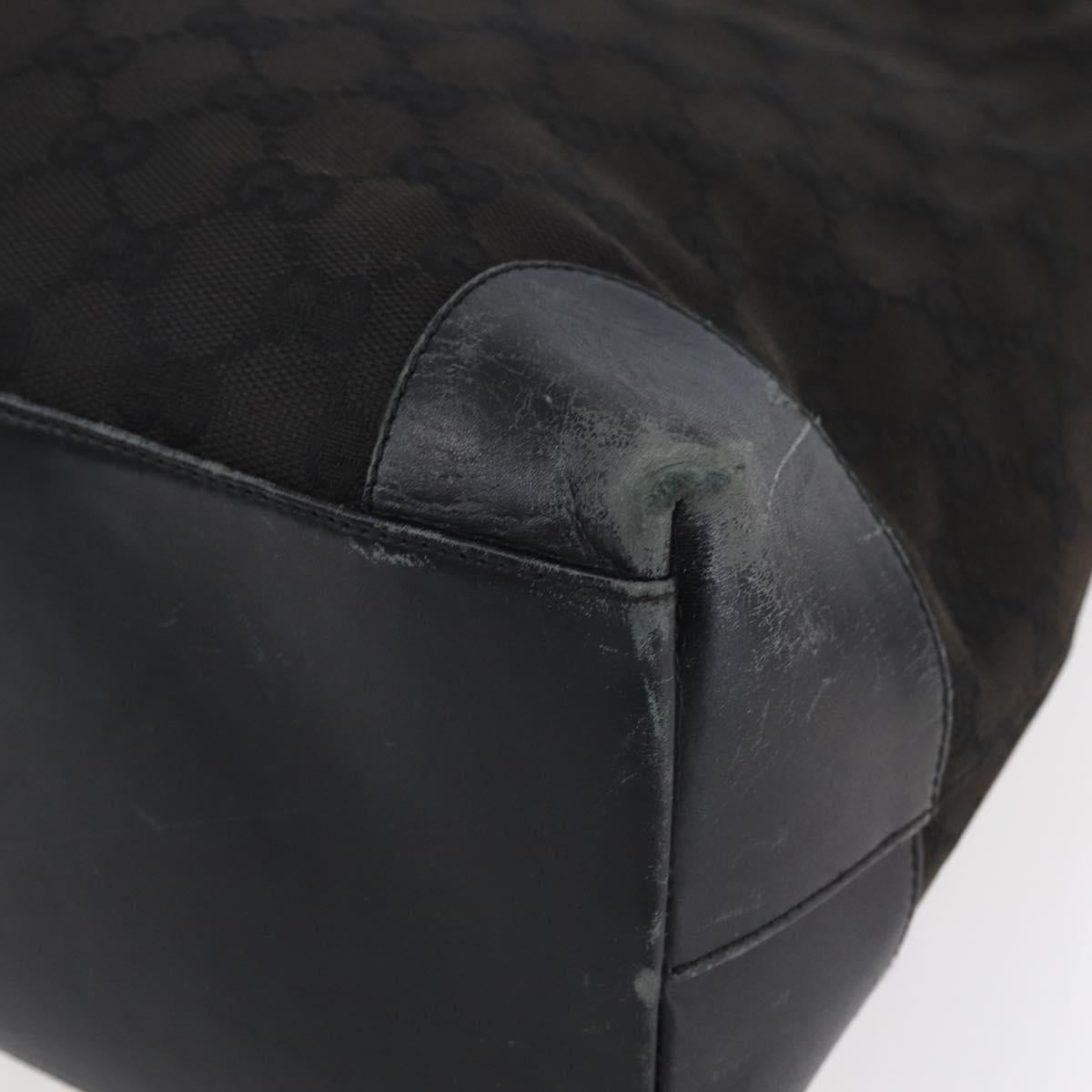 GUCCI GG Canvas Tote Bag Black 002 1121 1669 Auth 151968