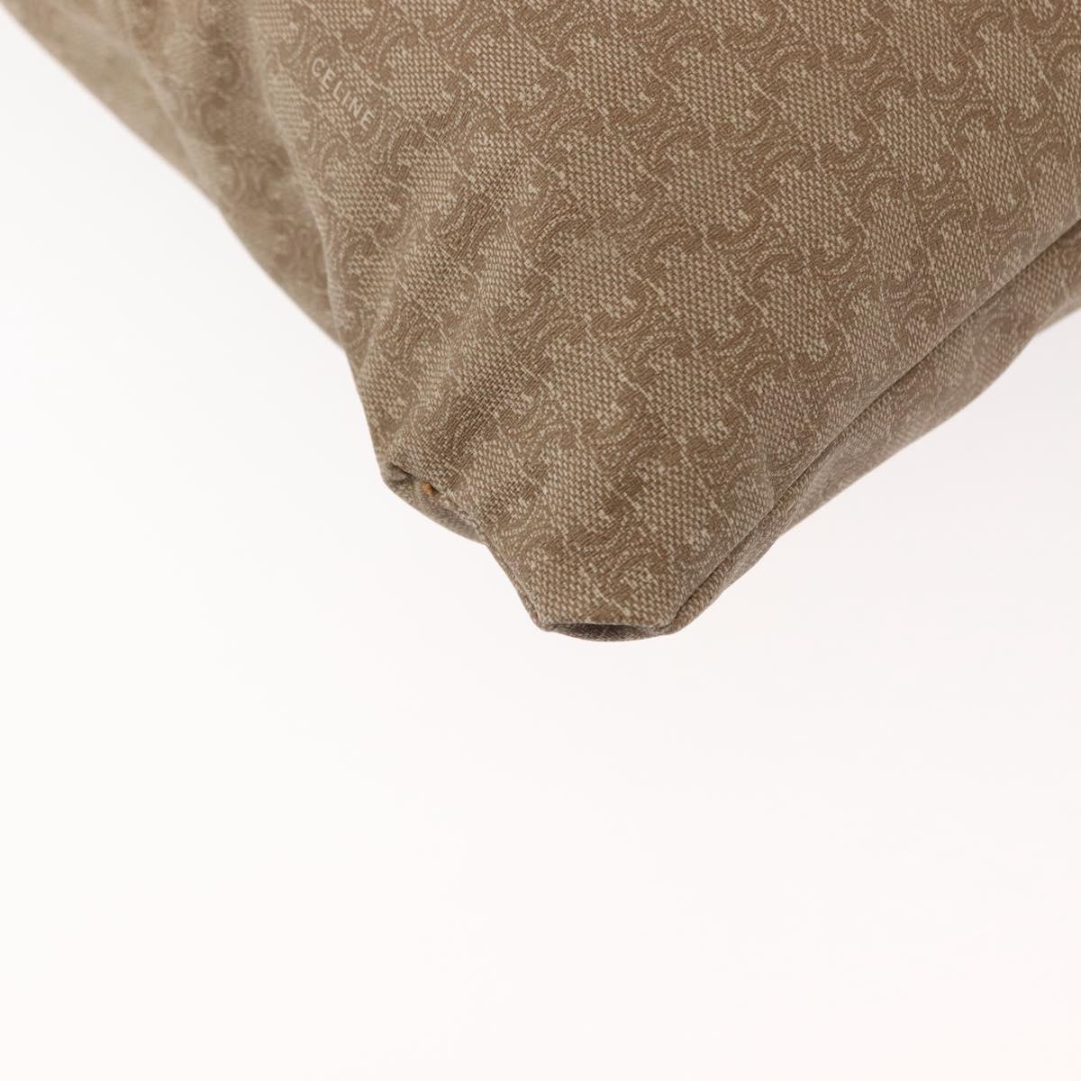 CELINE Macadam Canvas Tote Bag PVC Beige Auth 151976