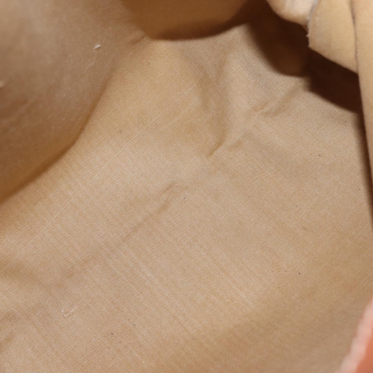 CELINE Macadam Canvas Tote Bag PVC Beige Auth 151976