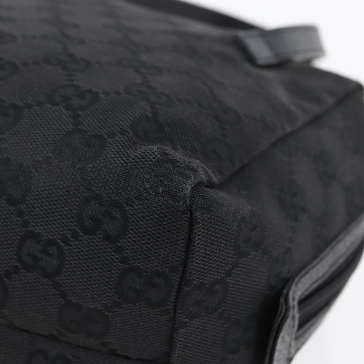 GUCCI GG Canvas Hand Bag Black 124542 Auth 151977