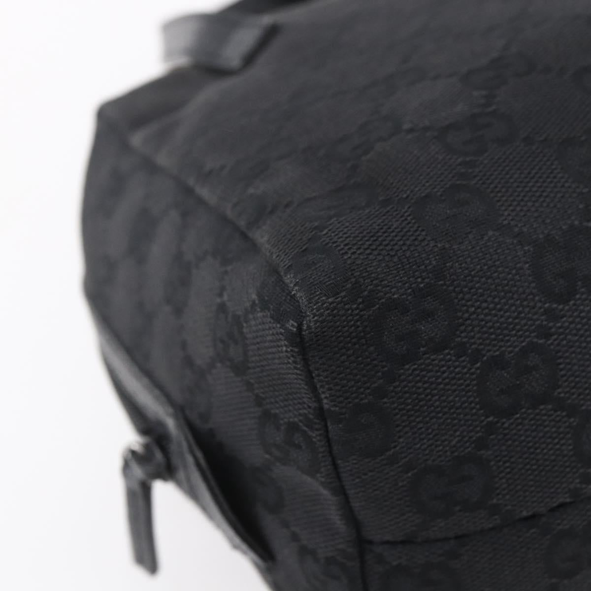 GUCCI GG Canvas Hand Bag Black 124542 Auth 151977