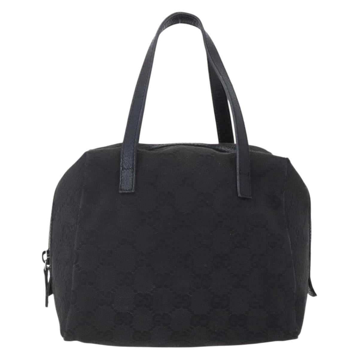 GUCCI GG Canvas Hand Bag Black 124542 Auth 151977