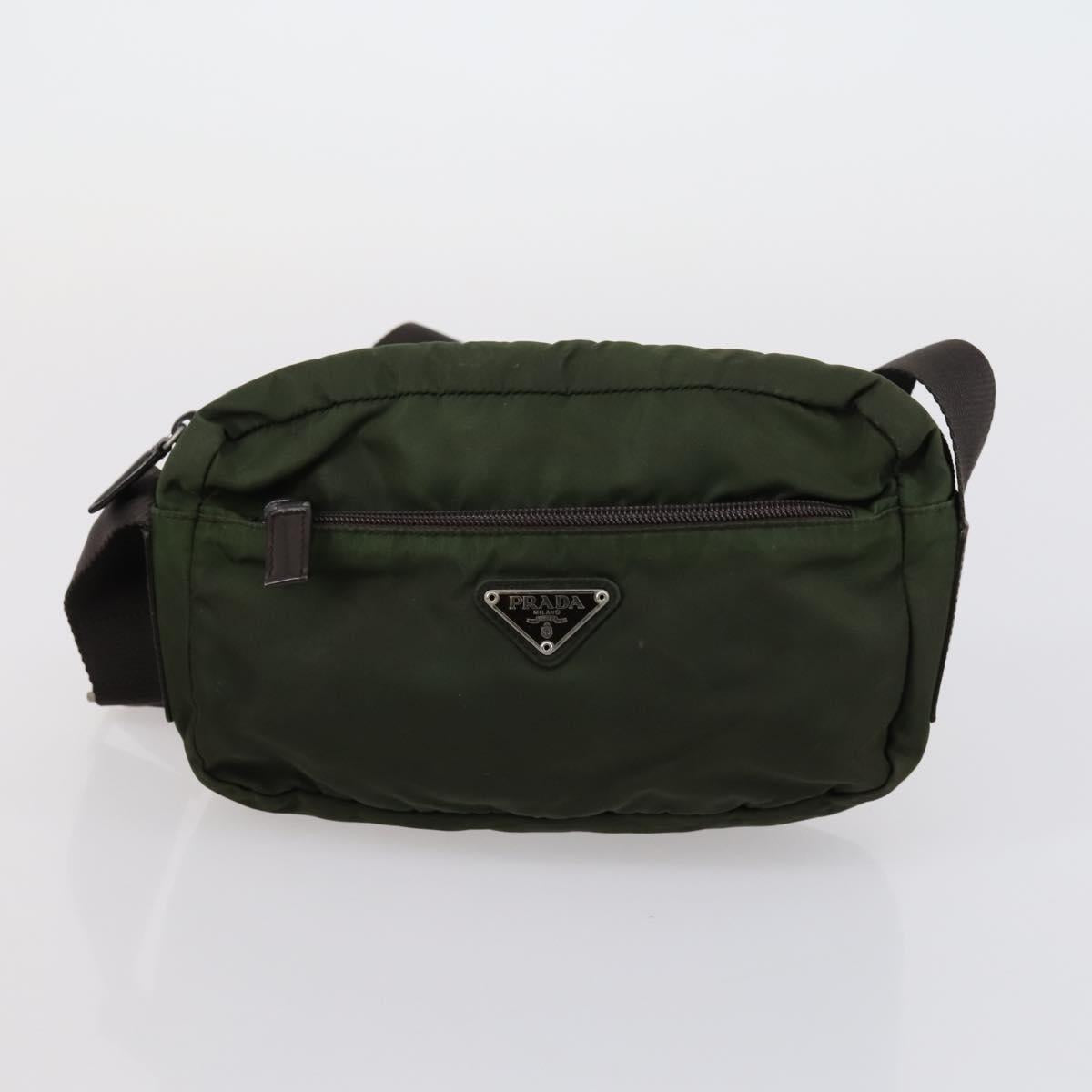 PRADA Shoulder Bag Nylon Patent 4 Set Pink Beige Navy Auth 151978