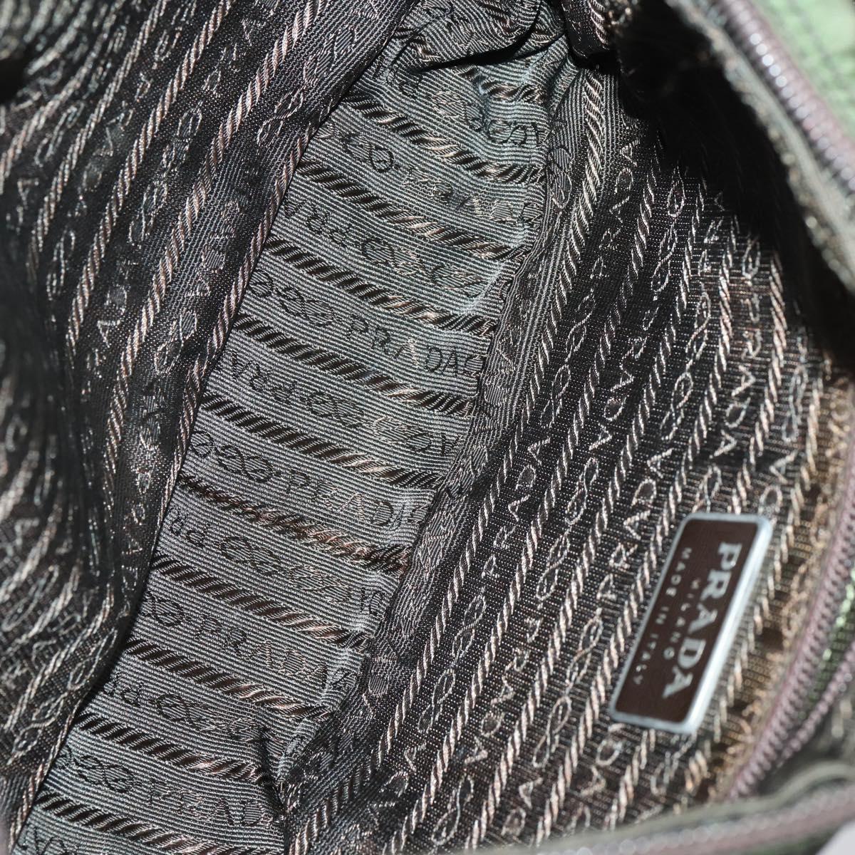 PRADA Shoulder Bag Nylon Patent 4 Set Pink Beige Navy Auth 151978