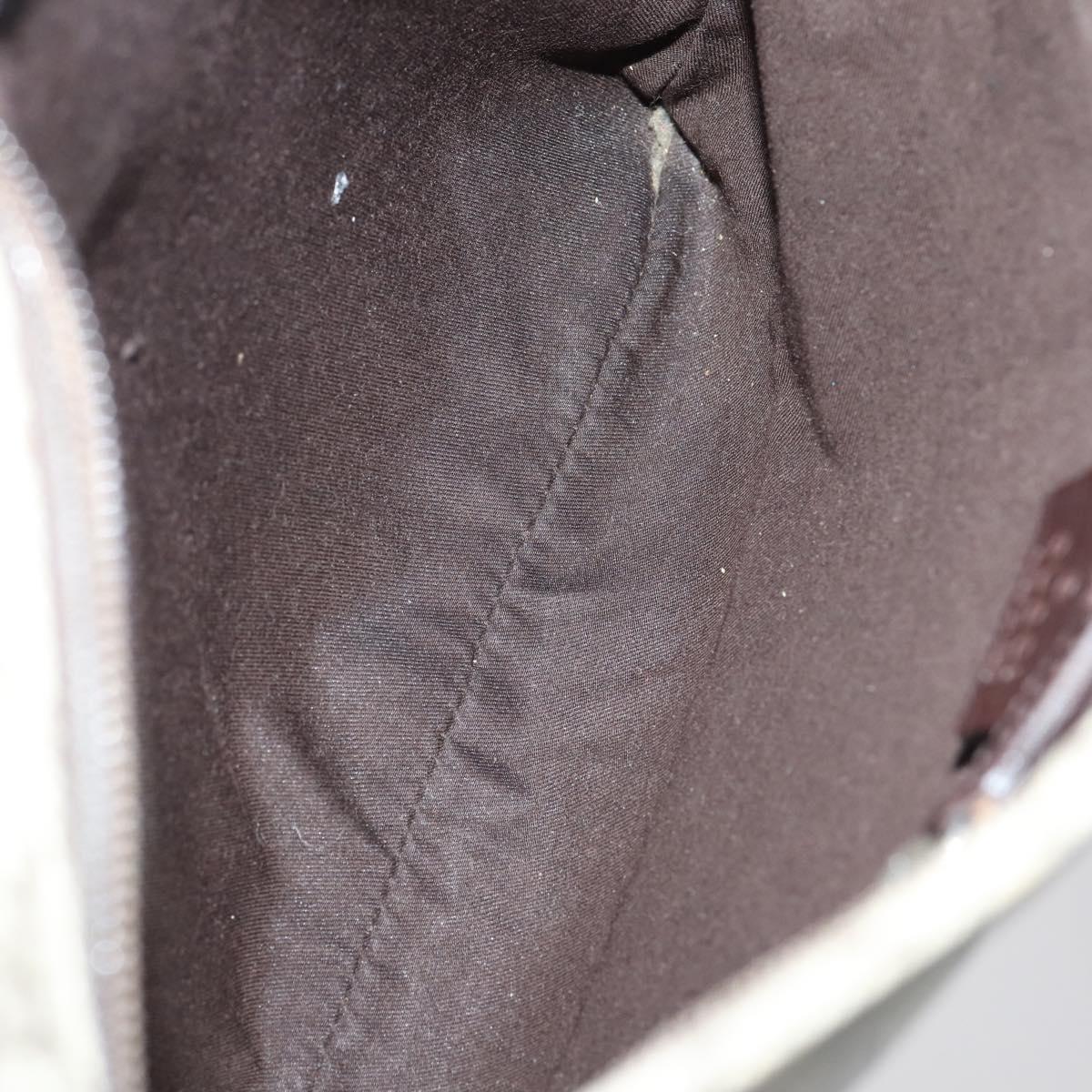 GUCCI GG Supreme Shoulder Bag PVC Beige Silver 141626 Auth 151979