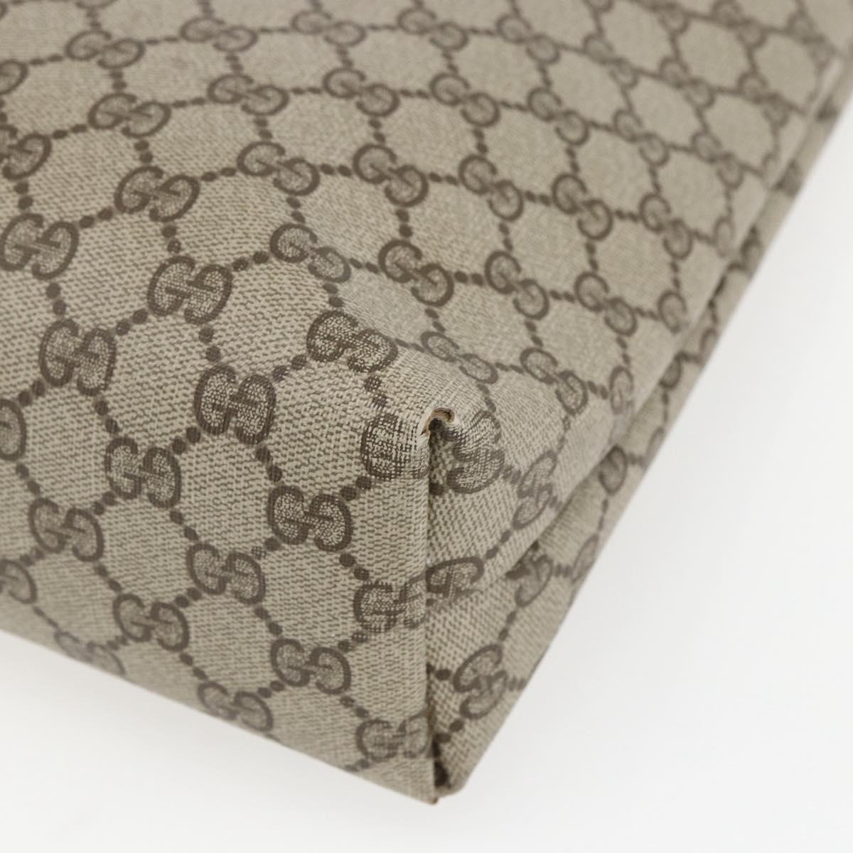 GUCCI GG Supreme Web Sherry Line Tote Bag PVC Beige Red 39 02 003 Auth 151981