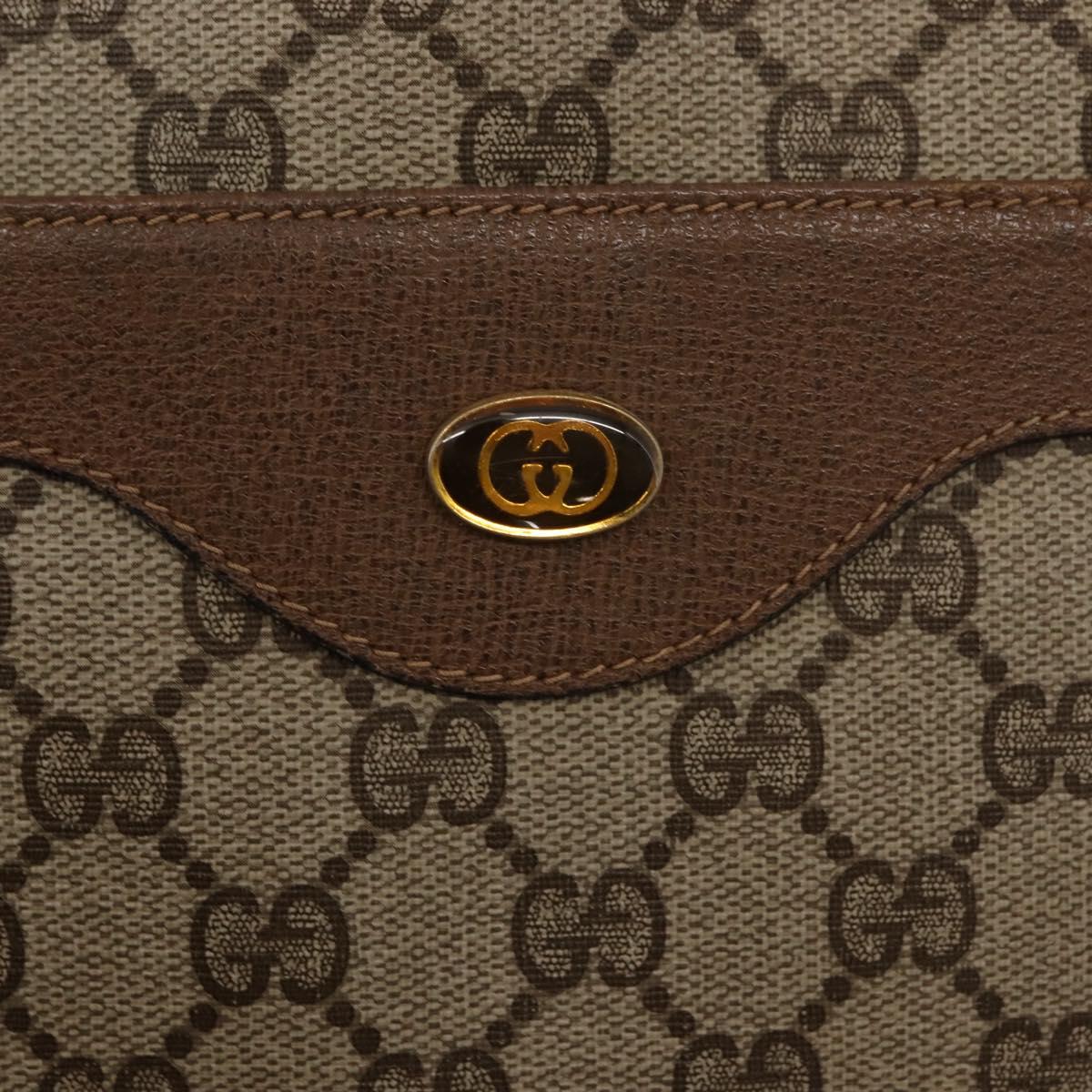 GUCCI GG Supreme Web Sherry Line Tote Bag PVC Beige 39 02 003 Auth 151982
