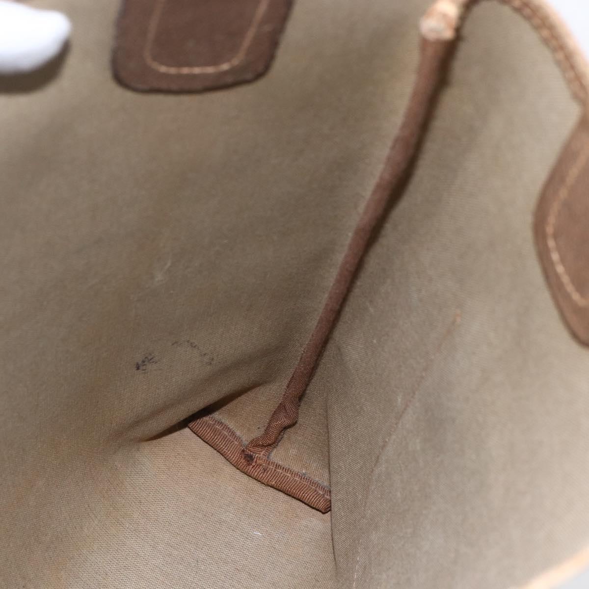 GUCCI GG Supreme Web Sherry Line Tote Bag PVC Beige 40 02 003 Auth 151983