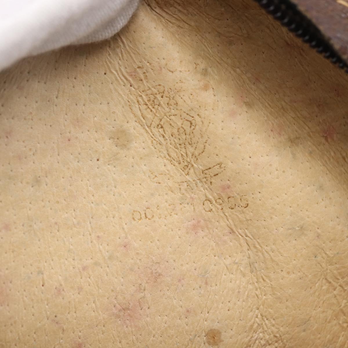 GUCCI GG Supreme Shoulder Bag PVC Beige Gold Auth 151994