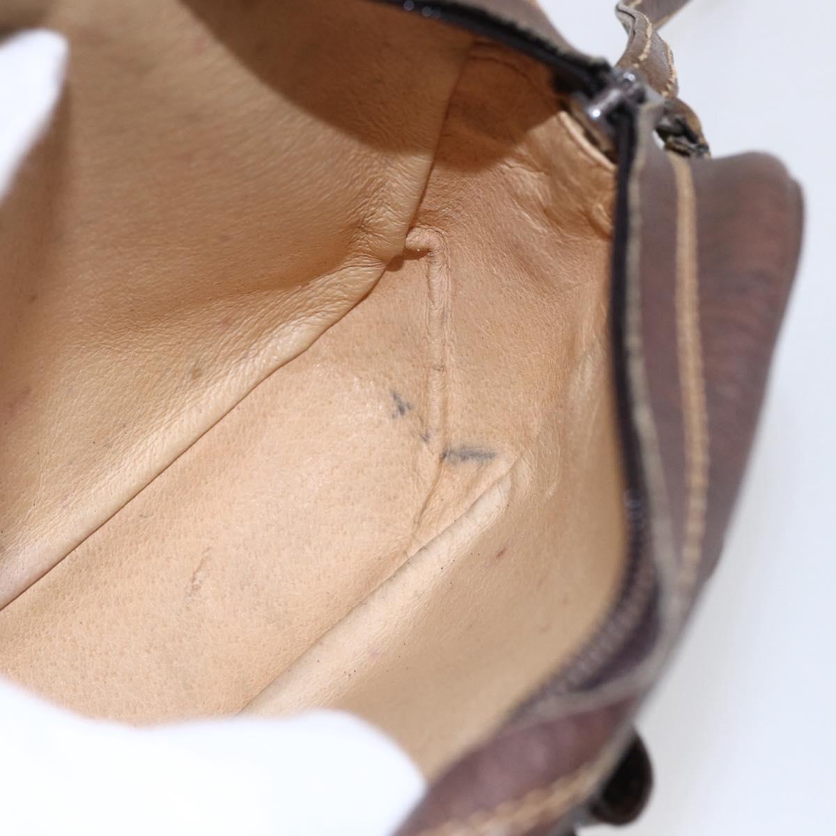 GUCCI GG Supreme Shoulder Bag PVC Beige Gold Auth 151994