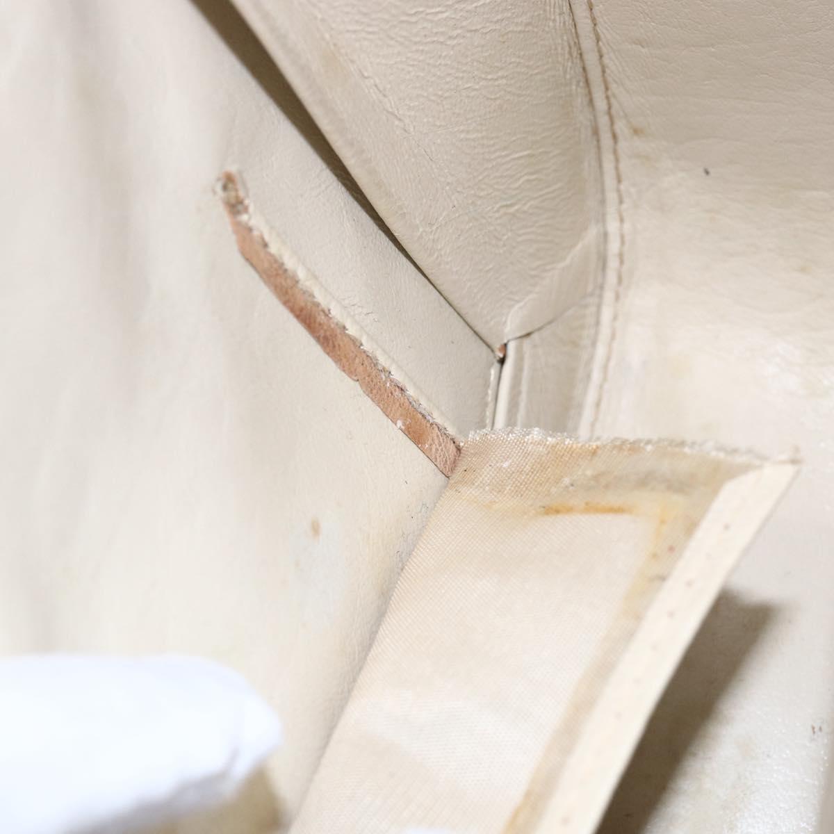 GUCCI GG Supreme Shoulder Bag PVC Beige Gold Auth 152000