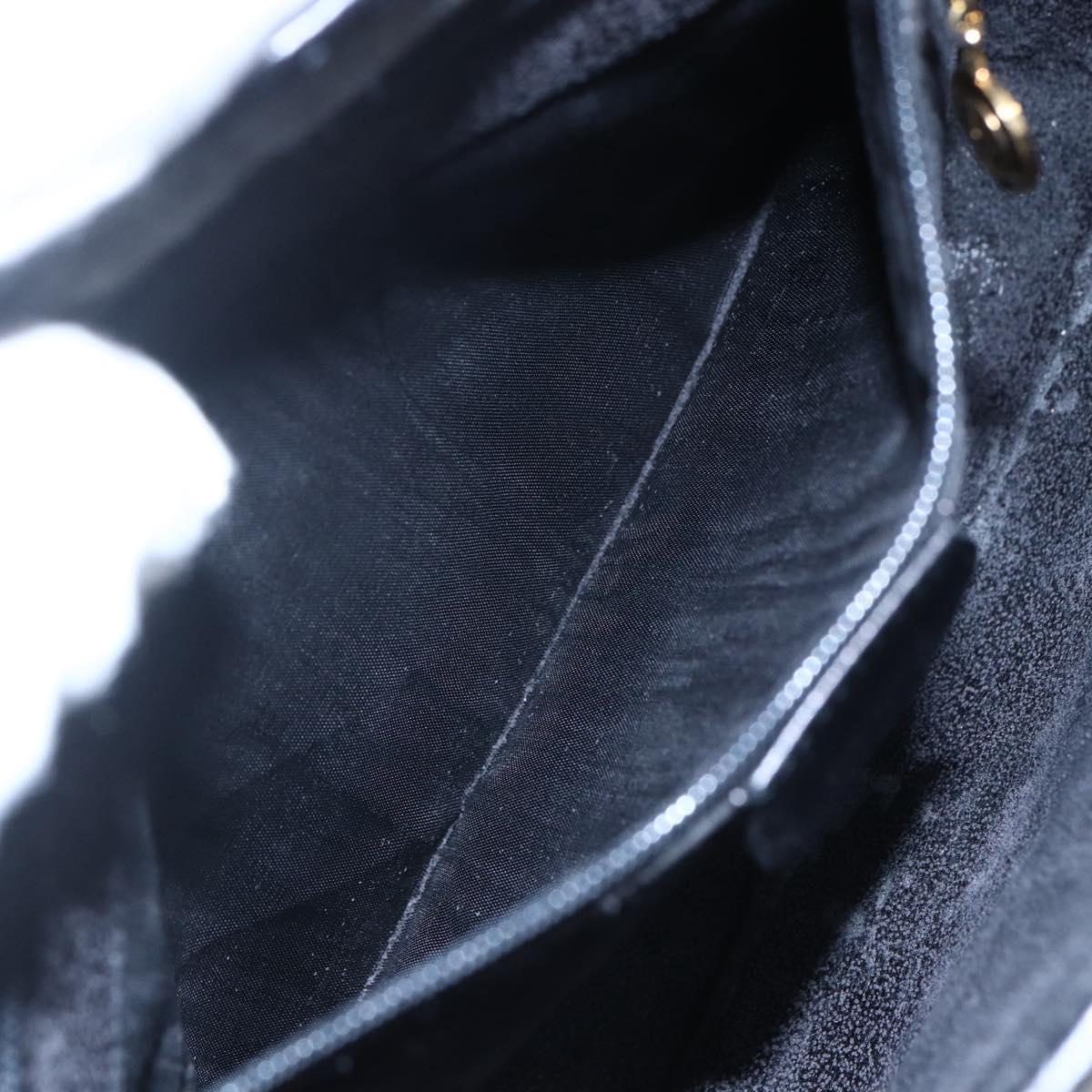 GUCCI GG Canvas Shoulder Bag Black Gold Auth 152003