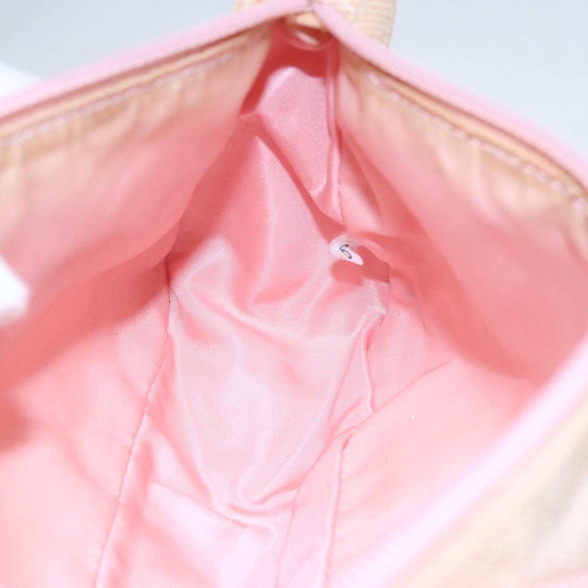 PRADA Sports Accessory Pouch Canvas Pink Auth 152004