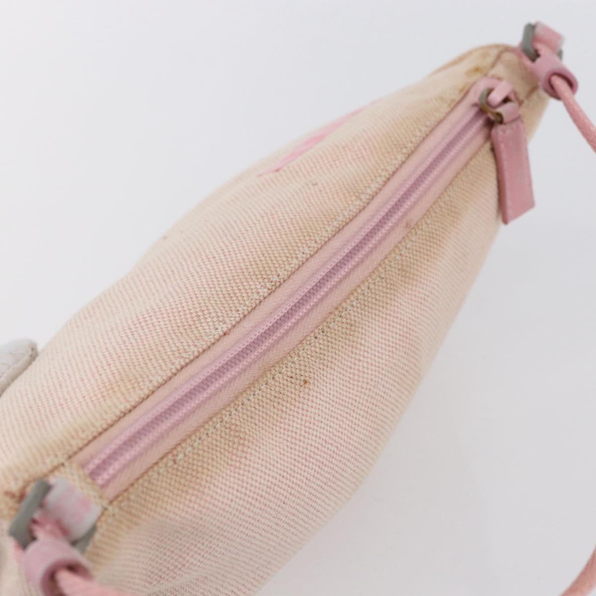 PRADA Sports Accessory Pouch Canvas Pink Auth 152004