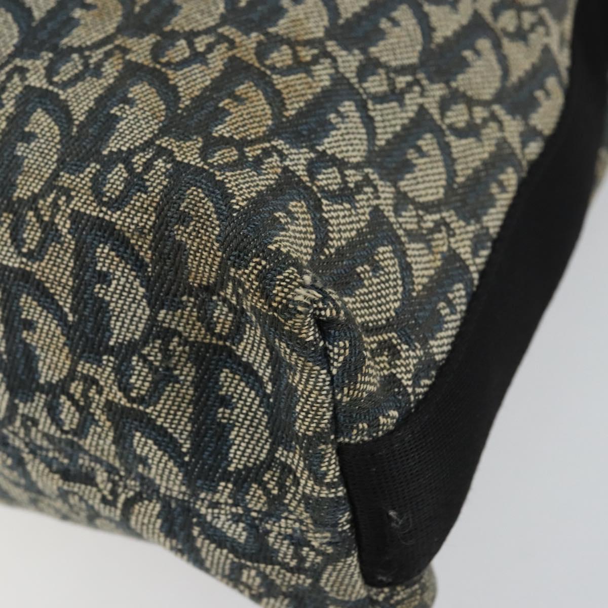 Christian Dior Trotter Canvas Shoulder Bag Navy Auth 152007