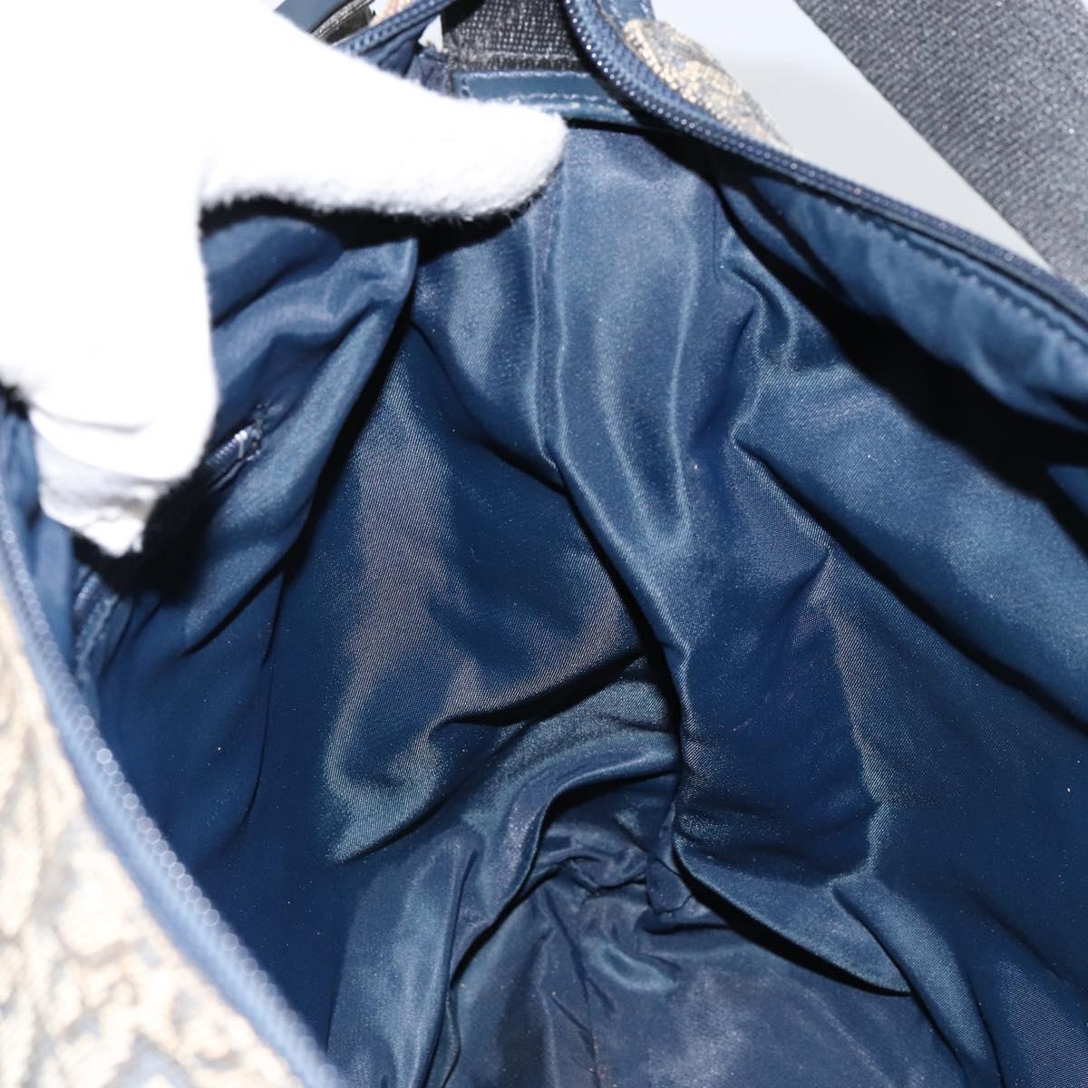 Christian Dior Trotter Canvas Shoulder Bag Navy Auth 152007