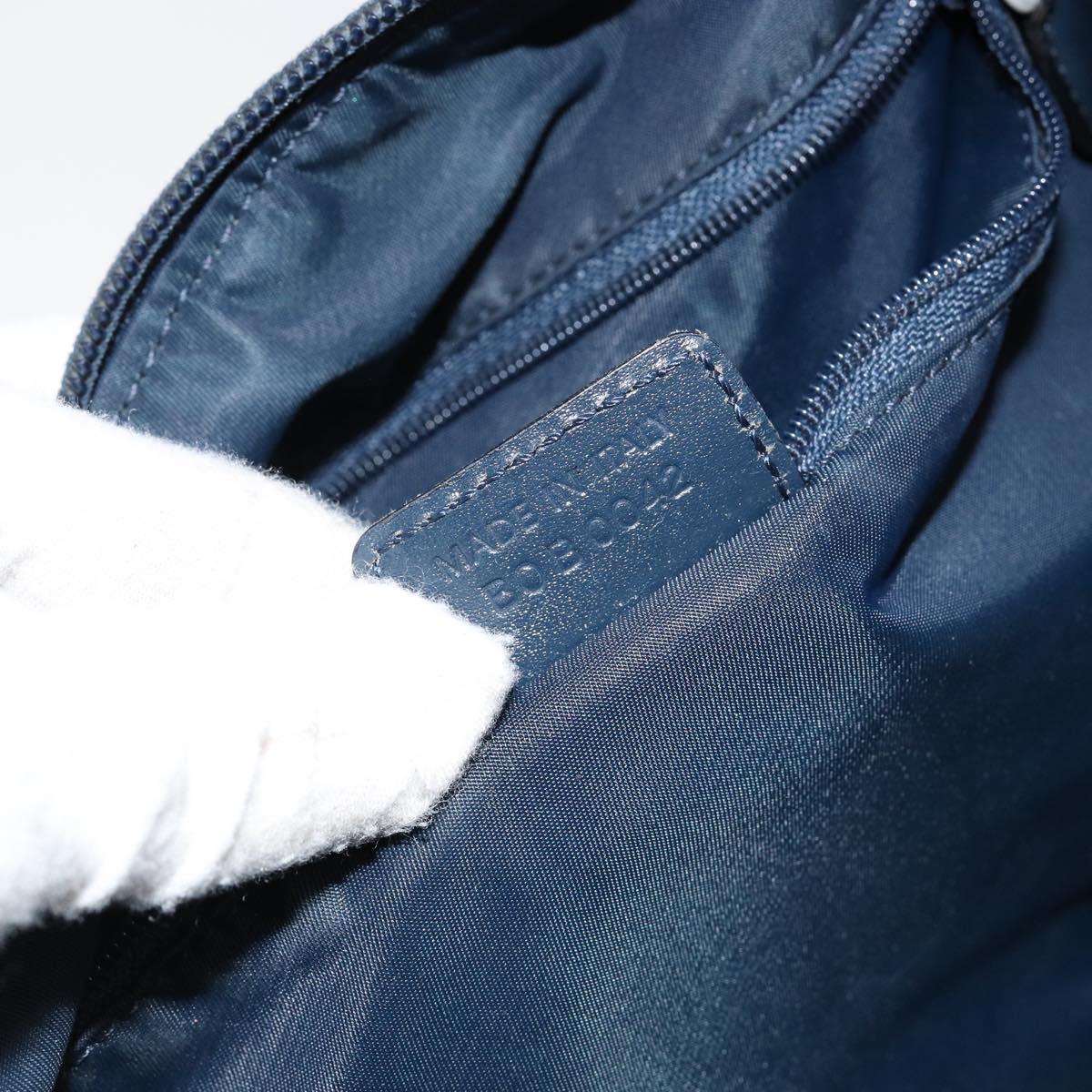 Christian Dior Trotter Canvas Shoulder Bag Navy Auth 152007